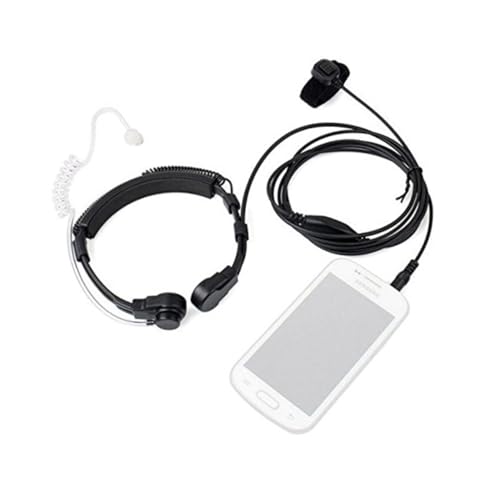 NUOBESTY 3,5-mm Kehlkopfmikrofon Kopfhörer...