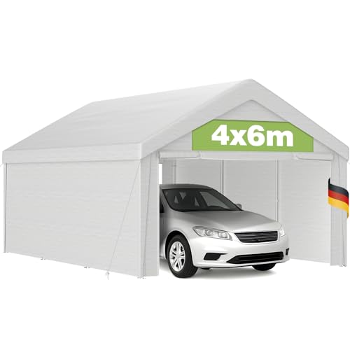 Pavillon Zeltgarage 4x6m mit robuster PE...