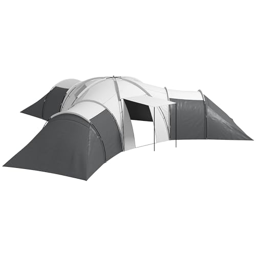 Outsunny Tunnelzelt, Campingzelt für 6-9...