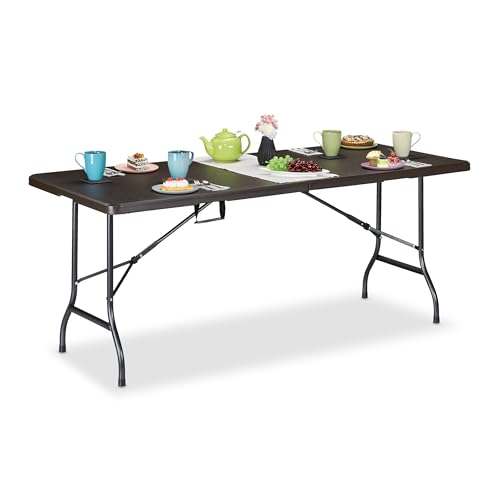 Relaxdays Gartentisch, klappbar, HBT: 72 x...