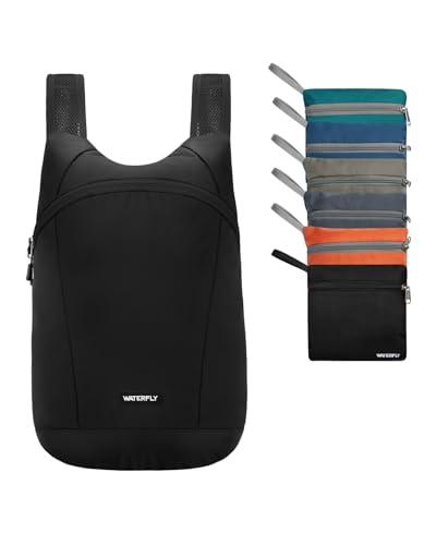 WATERFLY Faltbarer Rucksack Klein 15L:...