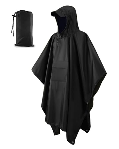 ViKKent Regenjacke Regenponcho, Wasserdichter...