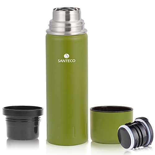 SANTECO Thermoskanne Thermosflasche Edelstahl...
