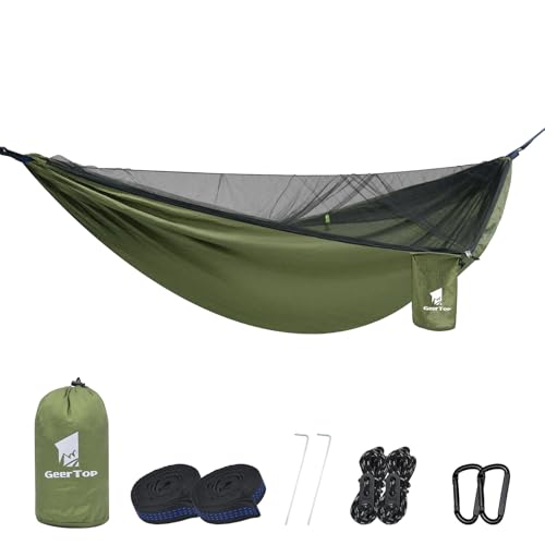 GEERTOP Hängematte Outdoor mit Moskitonetz,...