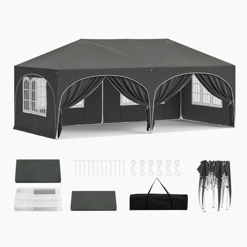 WOLTU Pavillon, Faltpavillon 3x6 m, mit 6...