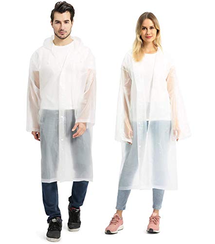 Opret 2 Stück Regenmantel Durchsichtiger...