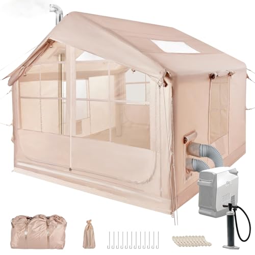 Aufblasbares Campingzelt mit Kaminöffnung &...