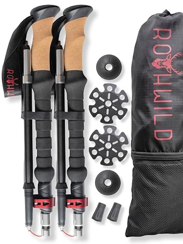 Rothwild Wanderstöcke faltbar –...