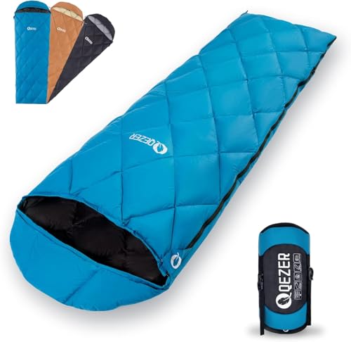 QEZER Daunenschlafsack Ultraleicht...