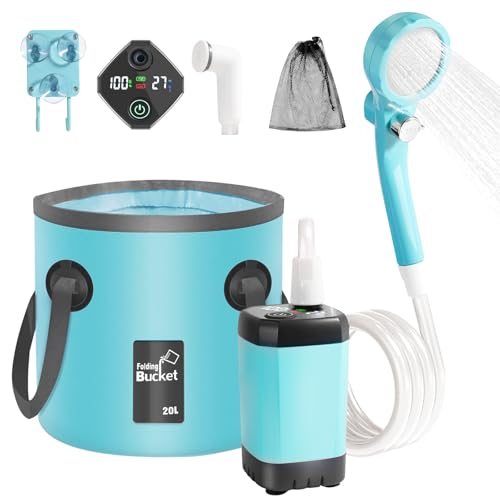 Kazaigou Tragbare Campingdusche, 6000mAh...