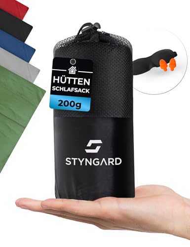 STYNGARD 2in1 Hüttenschlafsack Ultraleicht...