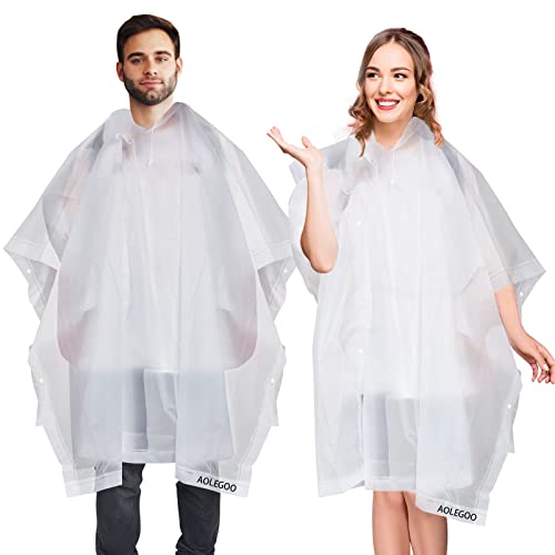 2 Stück Regenponcho, EVA Wiederverwendbarer...