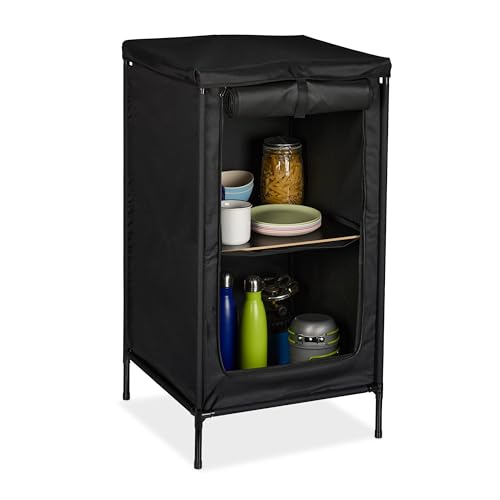 Relaxdays Campingschrank, 2 Ablagen, HxBxT:...