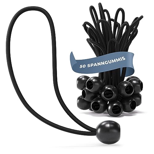 TALVANI 25 | 50 Profi Spanngummis mit Kugel -...
