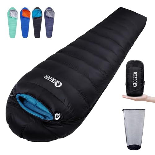 QEZER Daunenschlafsack Winter Daunen...