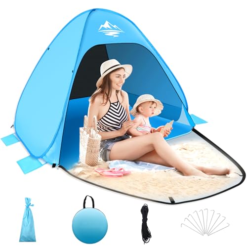 MAXDONE Strandmuschel Pop Up Strandzelt für...
