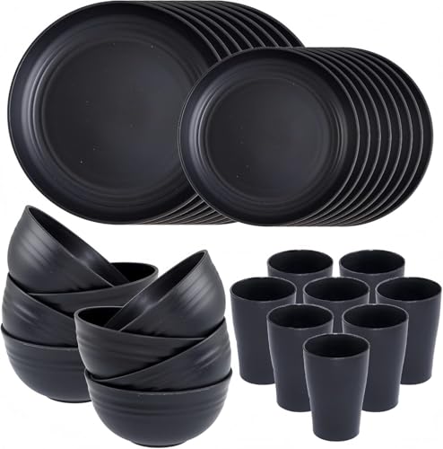 32Pcs Camping Geschirr Set für 8 Personen,...