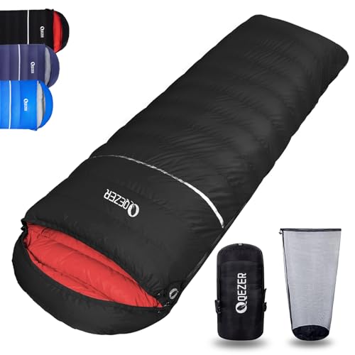QEZER Daunen Schlafsack Outdoor Warmer Decken...