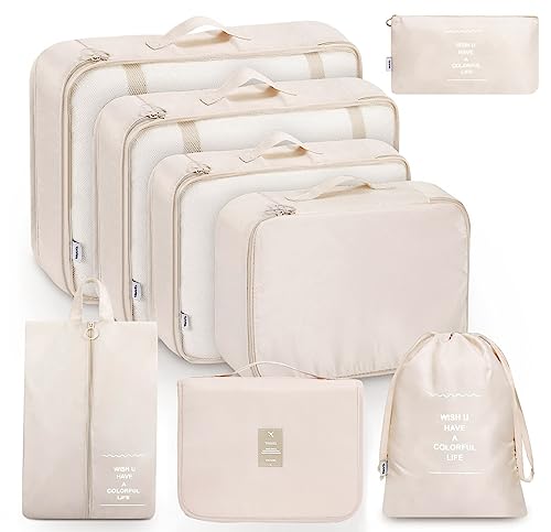 MURISE 8 Teilige Packing Cubes,...