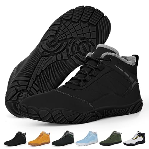 RUYI Barfußschuhe Winter Warm Gefütter...