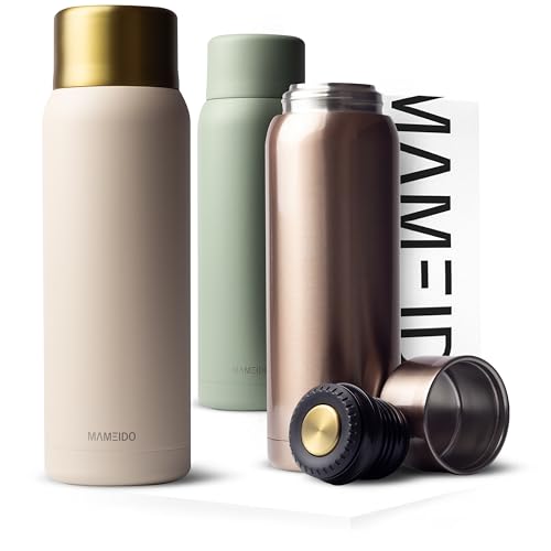 MAMEIDO Thermoskanne mit Becher 1 l aus...