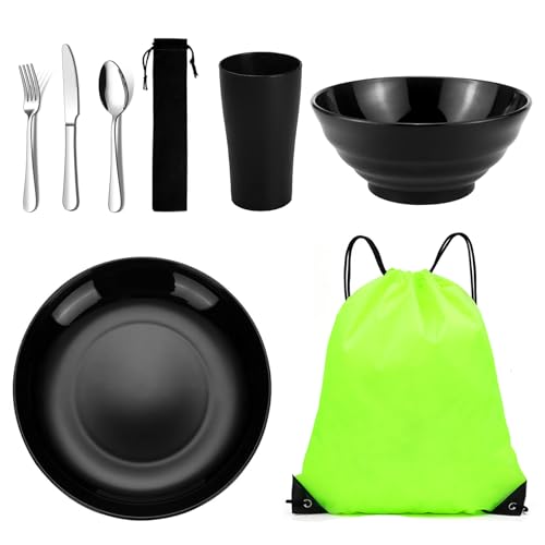 Jeinbuil Camping Besteck Set Camping Geschirr...