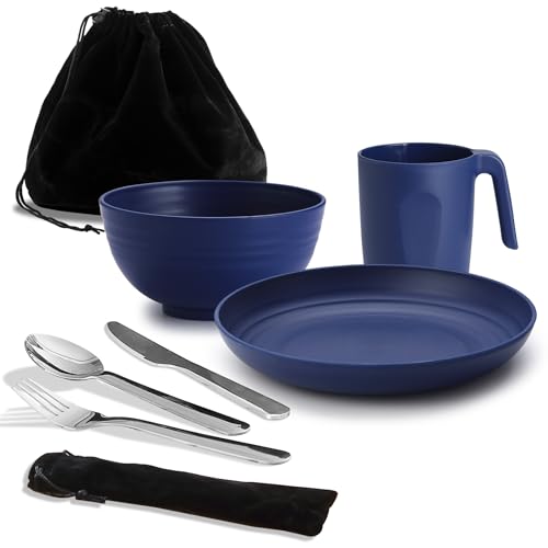 Camping Utensilien, ReaNea Camping Mess Kit...