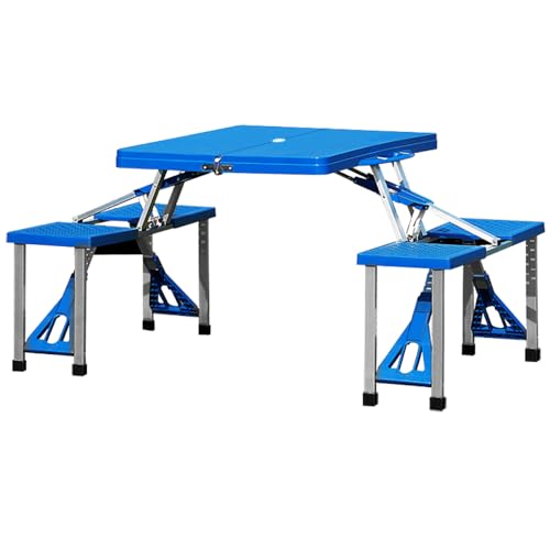 CASARIA® Klapptisch mit Stühlen Wetterfest...