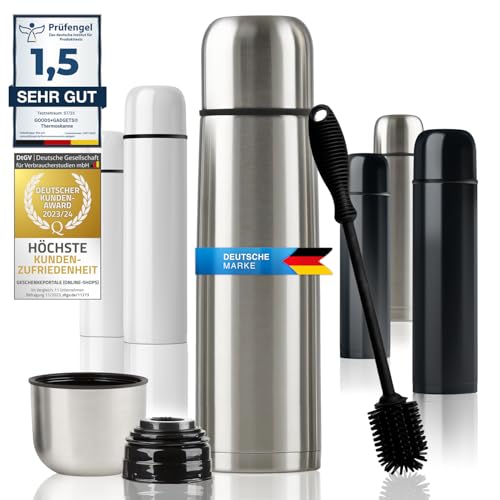 Edelstahl Thermosflasche mit Becher &...