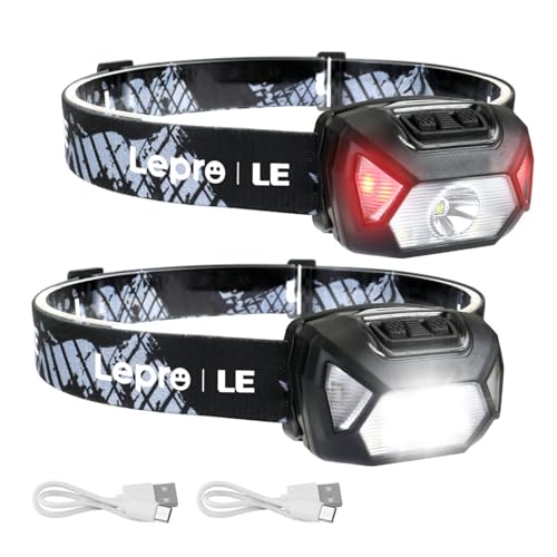 Lepro Stirnlampe LED Wiederaufladbar, 2000...