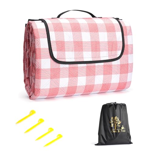 Oak & Tea Picknickdecke Wasserdicht Groß...