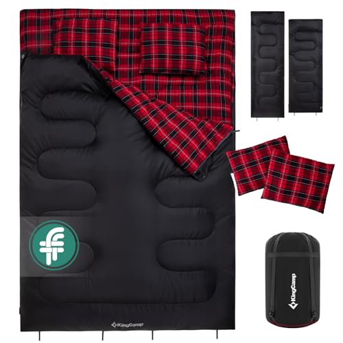 KingCamp Doppelschlafsack Winter Schlafsack 2...