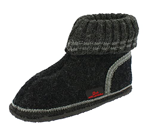 Beck Unisex Oetz Flache Hausschuhe, Schwarz,...