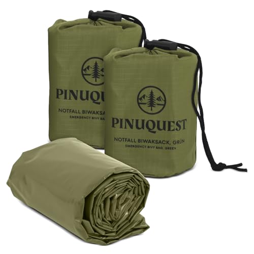 PINUQUEST Notfall Biwaksack 2er-Set...