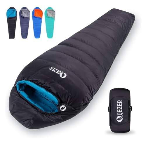 QEZER Daunenschlafsack Winter Schlafsack...