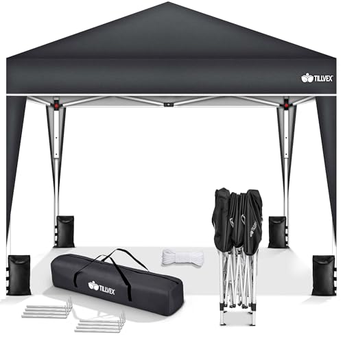 tillvex Pavillon 3x3m wasserdicht + 4er Set...
