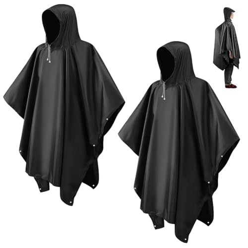 CHGANG Regenponcho Wasserdicht Regenjacke 2...