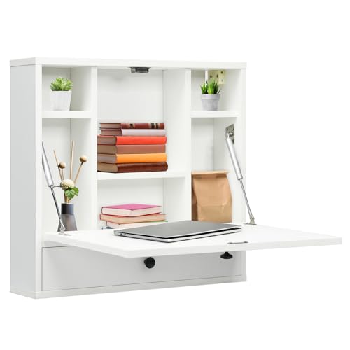 COSTWAY Wandklapptisch, Wandtisch mit...