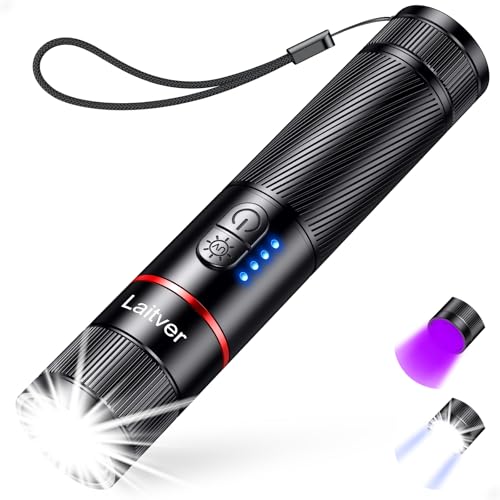 Taschenlampe LED/UV Aufladbar 2 in 1, Laitver...