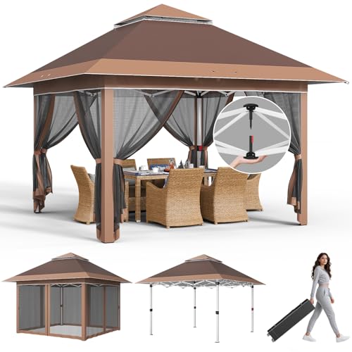 JUMMICO Pop Up Pavillon 3,24x3,24 Wasserdicht...