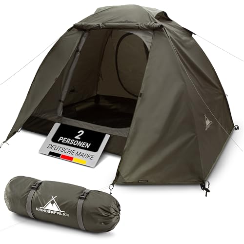 WANDERFALKE® Zelt 2-4 Personen wasserdicht...