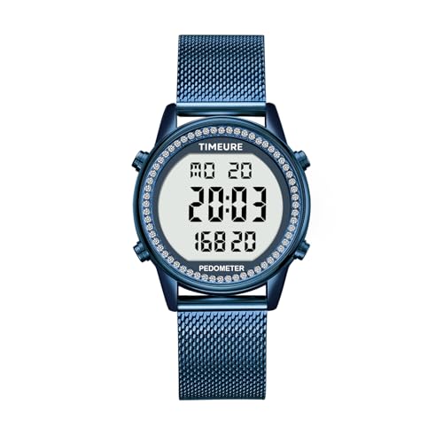 TIMEURE Damen Schrittzähler Uhr, Stilvolles...