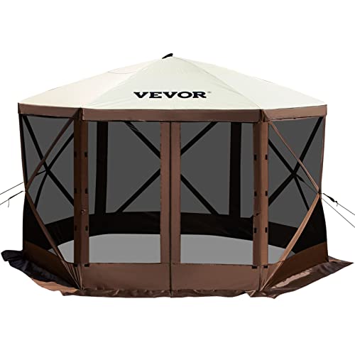 VEVOR Pavillon-Zelt, 3,6 x 3,6 m, 6-seitiges...