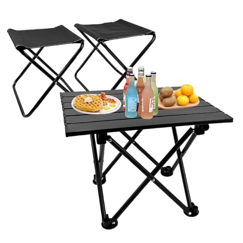 Klappbarer Campingtisch mit Stühlen Leichter...