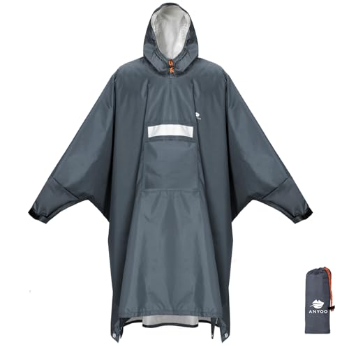 ANYOO Wasserdichter Regenponcho Winddichter...