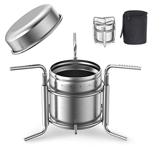 Lixada Camping Alkohol Herd Edelstahl Falten...