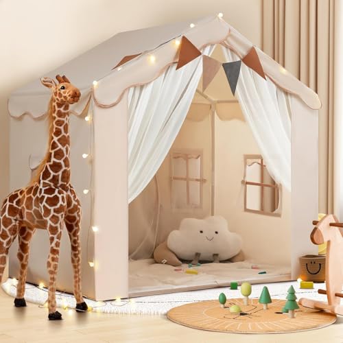 WIRHAO 2 IN 1 Kinderzelt, Kinder Spielhaus...