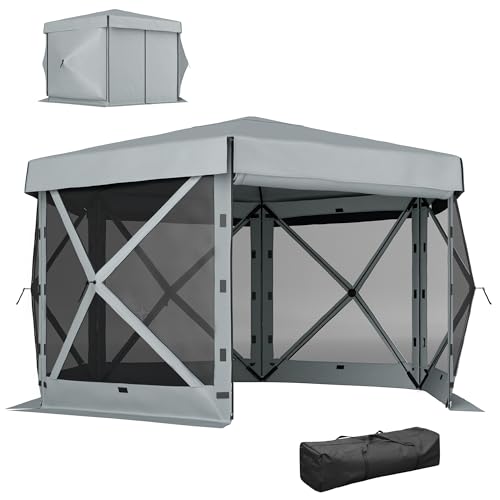 Outsunny Pavillon sechseckig ca. 3,6x3m...