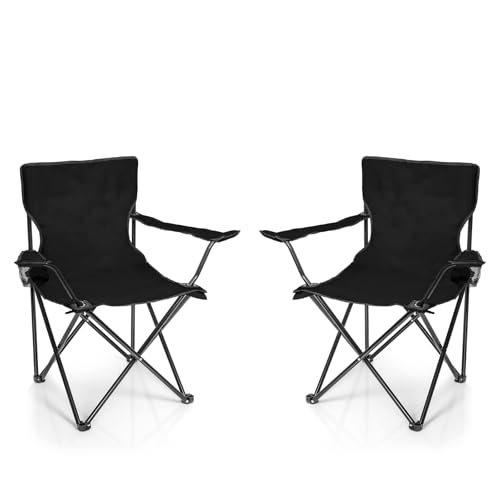 BigDean 2X Faltstuhl SCHWARZ Campingstuhl...