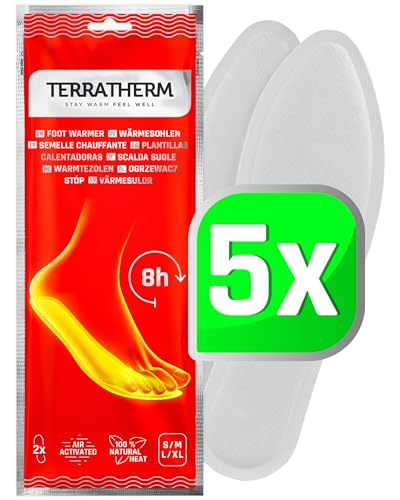 TerraTherm Wärmesohlen für Schuhe - 5 Paar...